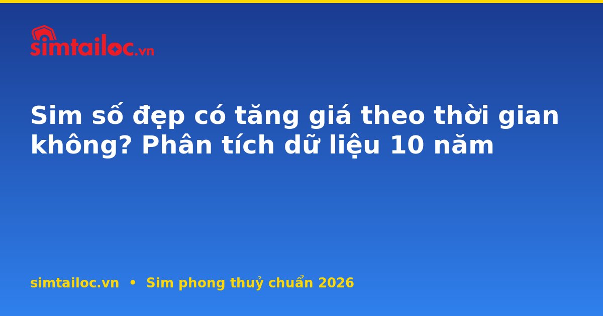Sim số đẹp có tăng giá theo thời gian không? Phân tích dữ liệu 10 năm